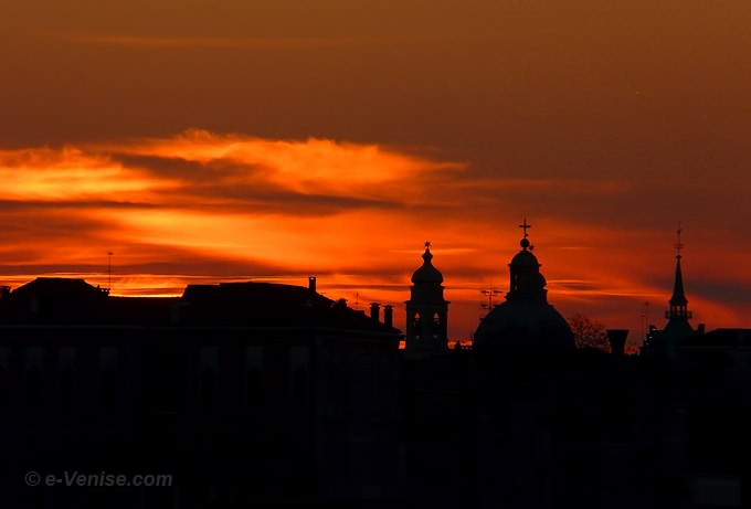 coucher de soleil venise