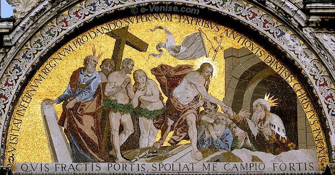 Basilique de Saint Marc à Venise, mosaique de la Descente aux Limbes