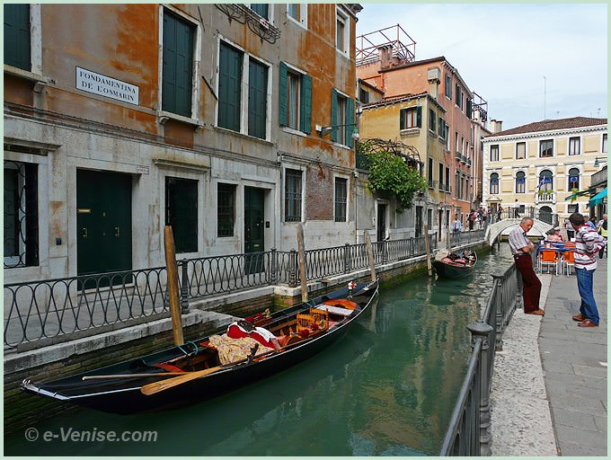 Venise Castello, la Fondamenta de l'Osmarin rio de San Provolo