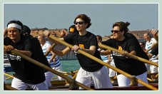 La Serenissima et les officiels, Amiral, Cardinal et Maire de Venise, lors de la fête de la Sensa 2011 à Venise.