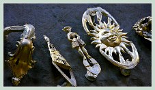 Fonderie d'art Valese à Venise : quelques-uns des objets d'art fondus devant nous lors de cette fusion.