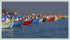 Regate des 50 Caorline sur la Lagune Sud de Venise.