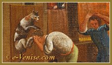 Gabriel Bella : la Fête du 2 février à Santa Maria Formosa : la mise à mort de la chatte à coups de tête nue, au musée Querini Stampalia à Venise.