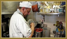 La glace à la fraise de Carlo Pistacchi avec 2,5 kilos de fraises fraîches, à la Gelateria Alaska à Venise.