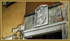 Fondamenta Sant'Andrea, blason du XVe siècles aux armes de la Famille Finetti, dans le sestier du Cannaregio à Venise.