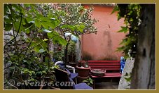 Le petit jardin du doreur Gennaro Stolfi, Fondamenta Sant'Andrea, dans le sestier du Cannaregio à Venise.
