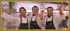 Tiziano, Alessandro et Michele, Boucherie Capon, Calle Longa Santa Maria Formosa, dans le Sestier du Castello à Venise.