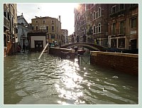 Acqua Alta record du 1er Décembre 2008 à Venise : La Fondamenta dei Preti dans le Castello.