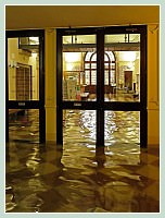 Acqua Alta record du 1er Décembre 2008 à Venise. Les locaux de l'Université, Fondamenta Toffetti dans le Dorsoduro.