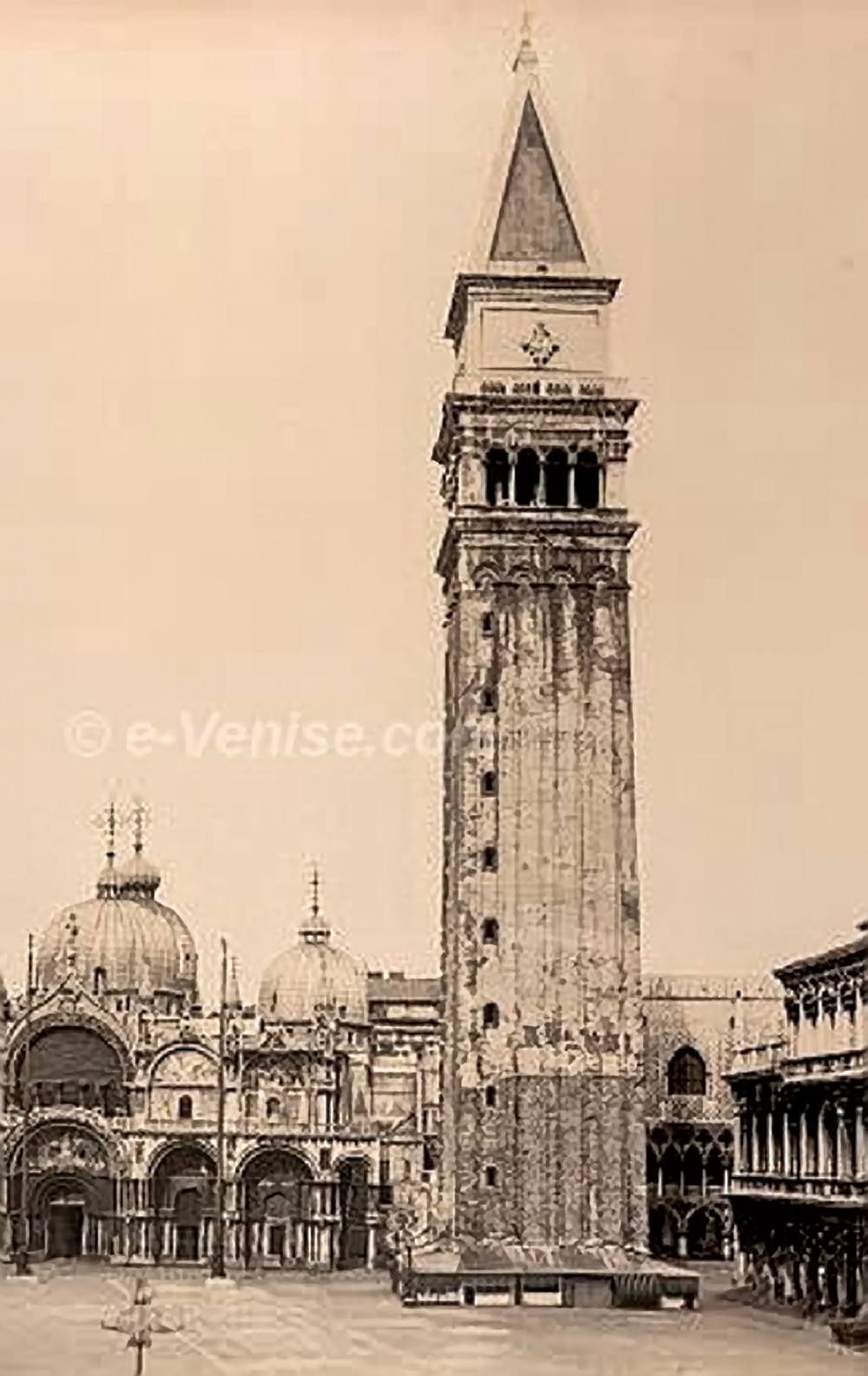 Le Campanile de Saint-Marc en 1870