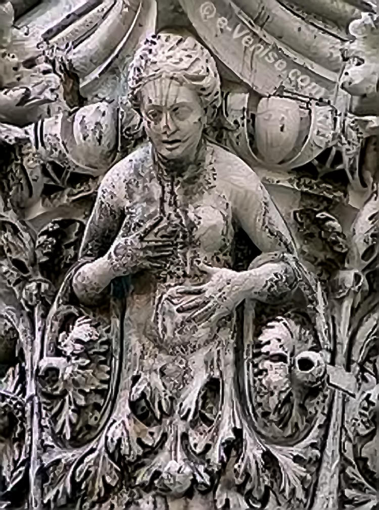 Détail d'un chapiteau Scuola Grande San Rocco