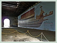 Le hangar du Bucintoro, le Bucentaure, le bateau officiel des Doges de Venise. Ce bâtiment a été construit pendant la deuxième moitié du XVIe siècle.