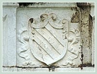Blason sur le portail d'entrée du bâtiment du Bucintoro dans l'Arsenal de Venise.