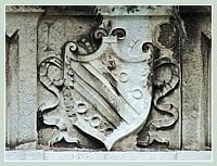Blason sur le portail d'entrée du bâtiment du Bucintoro dans l'Arsenal de Venise.