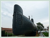 Le sous-marin Enrico Dandolo dans l'Arsenal de Venise.