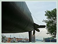 Le sous-marin Enrico Dandolo dans l'Arsenal de Venise.