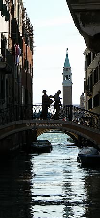 Le Campanile de San Giorgio Maggiore vu depuis Venise