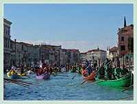 Carnaval de Venise 2009 Voga alla Veneta : le cortège sur le Grand Canal