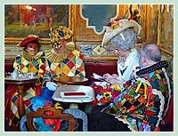 Carnaval de Venise : en blanc et en couleurs