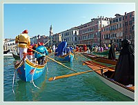 Carnaval de Venise 2010 - Le Carnaval en bateau des Vénitiens et le vol de la Pantegana