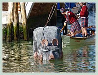 Carnaval de Venise 2010 - Le Carnaval en bateau des Vénitiens et le vol de la Pantegana