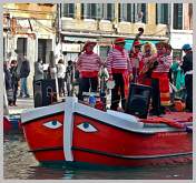 Carnaval de Venise 2008 - Le Carnaval en bateau, le vrai Carnaval des vénitiens