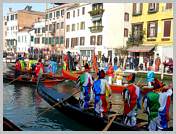 Carnaval de Venise 2008 - Le Carnaval en bateau, le vrai Carnaval des vénitiens