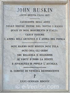 John Ruskin hôtel Pensione alla Calcina