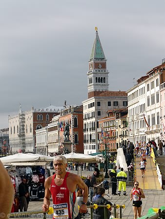 Marathon de Venise, Riva degli Schiavoni et Campanile de Saint Marc