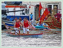 Bissa à quatre rameurs du Lac de Garde (Bissa del Lago di Garda) lors de la Regata Storica 2008