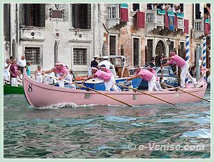 Caorline : l'équipage de Burano, arrivé 2ème de la Regata Storica 2008