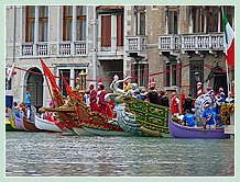 Bateaux du Cortège historique lors de la Regata Storica, la régate historique de Venise 2008