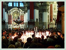 La Fête de la Salute, à l'intérieur de l'église de la Salute dans le Dorsoduro à Venise