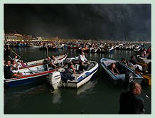 Les spectateurs pendant le Feu d'Artifice de la Fête du Redentore 2008 à Venise