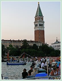 Fête du Redentore 2008 à Venise - Le Bassin de Saint Marc devant le Campanile