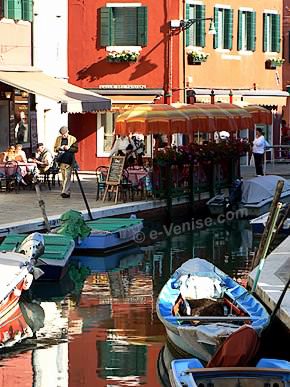 L'île de Burano, barques de pêche