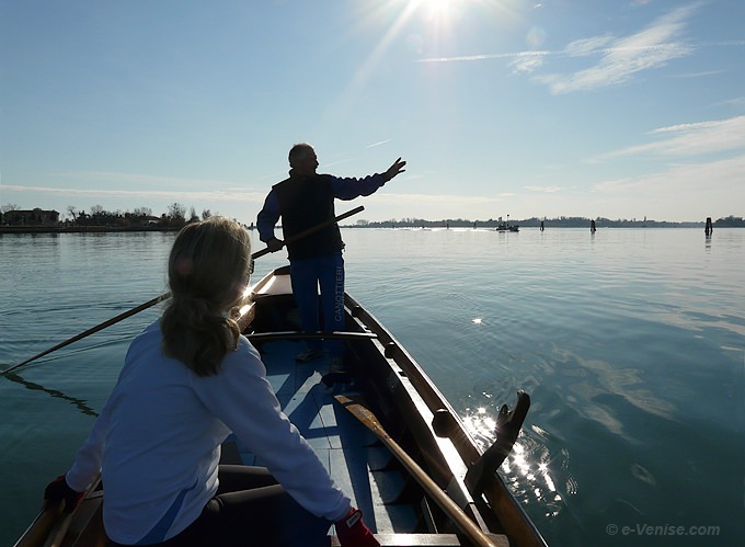 lagune de venise en sandolo