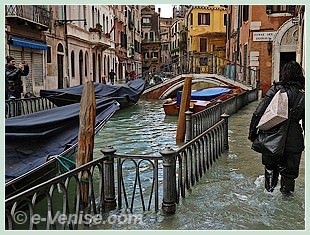 Acqua Alta du 1er Décembre 2008, Fondamenta de l'Osmarin à Venise