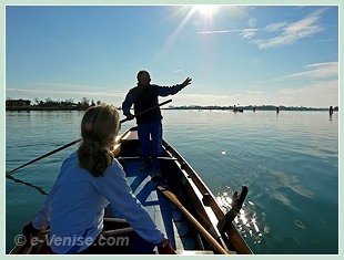 En Sandolo sur la Lagune de Venise
