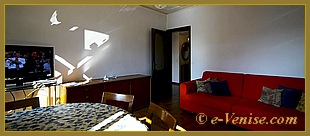 Le Salon Salle à Manger de l'appartement Cristoforo Barbaro à Venise.