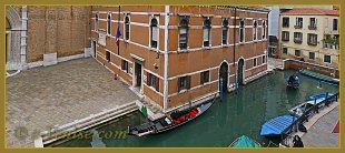 La vue sur le rio depuis la Ca' Maria dei Frari à Venise