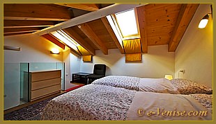 La troisième chambre au 2e étage de la maison San Giobbe Bosello à Venise.