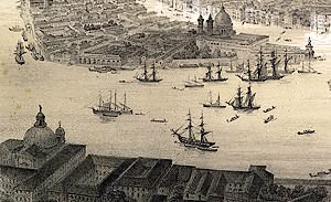Bateaux entre la Guidecca et la Salute
