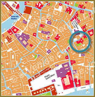 plan de situation carte Venise d'accès au Musée Palais Querini Stampalia