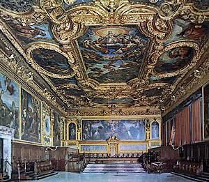 La Salle du Sénat du Palais Ducal à Venise