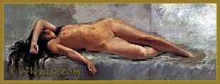 Nu étendu 1888, première œuvre connue de Mariano Fortuny
