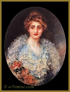 Portrait de femme par Mariano Fortuny en 1900
