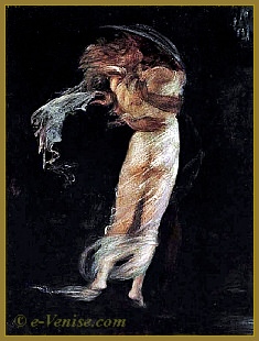 Toile de Mariano Fortuny. La Walkyrie, Siegmund et Sieglinde, 1893