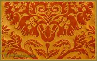 Détail tissu “de Medici” Mariano Fortuny
