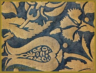 Détail d'un tissu Mariano Fortuny